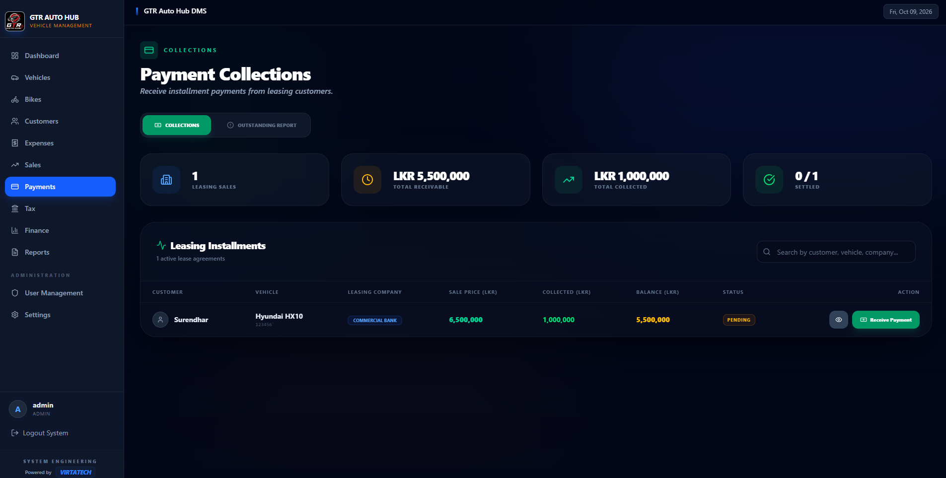GTR Auto Hub — Custom Vehicle Management System